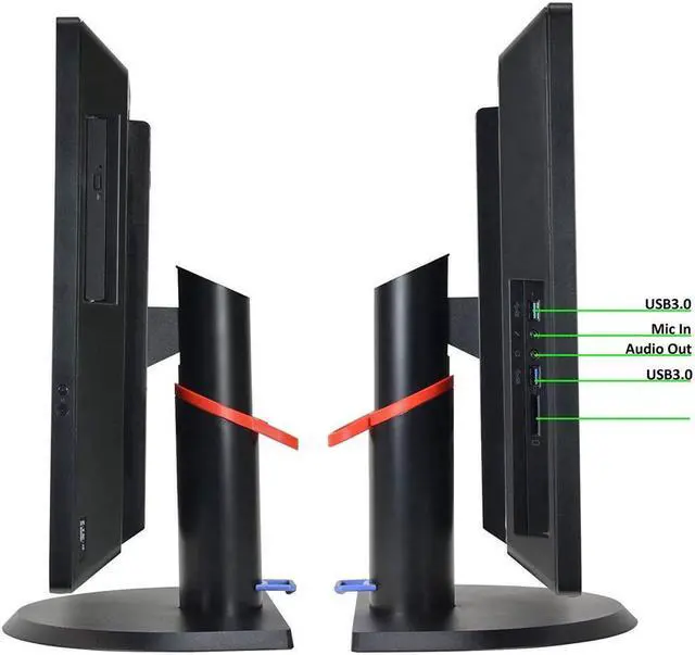 Alt view image 2 of 3 - Lenovo ThinkCentre M92Z 23" LCD All-In-One Desktop Computer, Intel Quad Core i5-3470S 2.9GHz, 16GB RAM, 500GB HDD, DVDRW, Windows 10 Professional