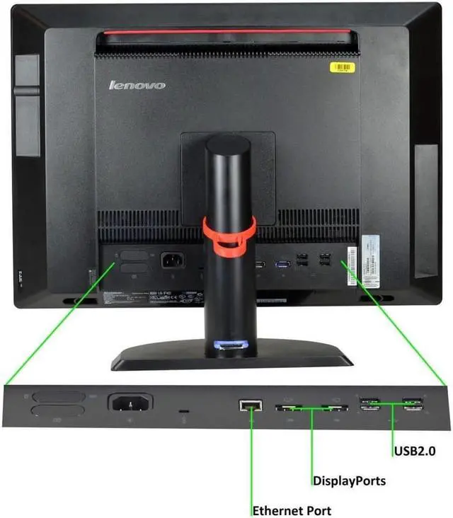Alt view image 3 of 3 - Lenovo ThinkCentre M92Z 23" LCD All-In-One Desktop Computer, Intel Quad Core i5-3470S 2.9GHz, 16GB RAM, 500GB HDD, DVDRW, Windows 10 Professional