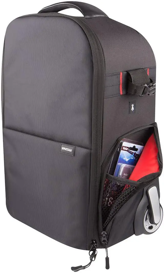Alt view image 10 of 12 - Vivitar Series 1 Trolley DSLR Camera Backpack Case with Wheels (Black)