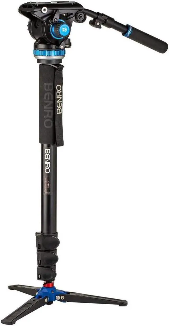 Alt view image 6 of 13 - Benro A48FD Flip Lock Monopod W/ S6PRO Fluid Video Head A48FDS6PRO
