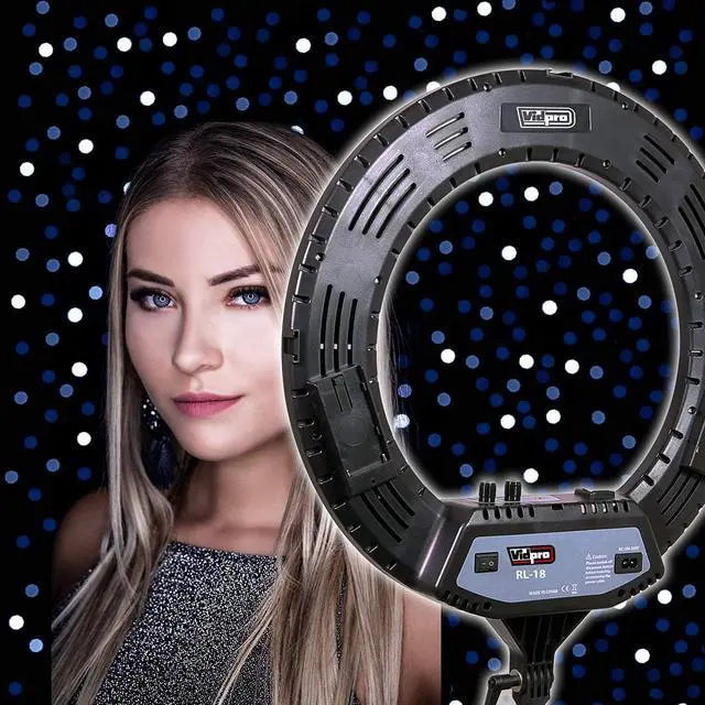 Alt view image 11 of 20 - Vidpro RL-18 LED 18 Inch Ring Light Kit with Stand and Case