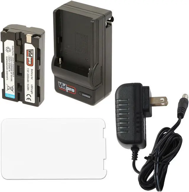 Alt view image 18 of 20 - Vidpro LED-330X Varicolor Studio Video Lighting Kit with Built-in Barn Doors & Diffuser Includes Li-ion Battery & Charger, AC Adapter, Adjustable Shoe Mount