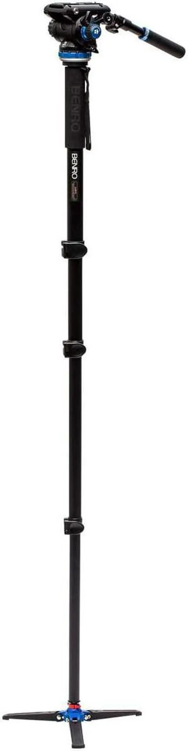 Alt view image 7 of 13 - Benro A48FD Flip Lock Monopod W/ S6PRO Fluid Video Head A48FDS6PRO
