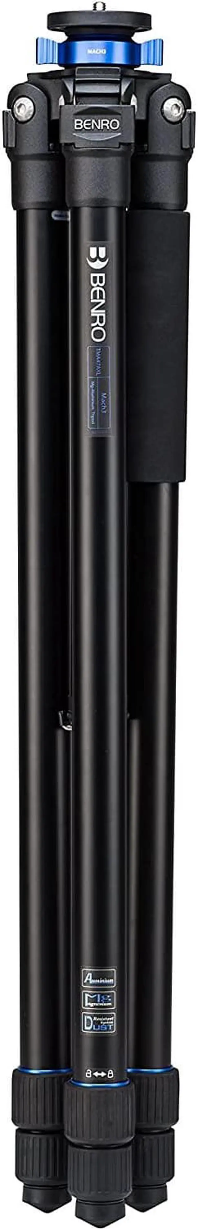 Alt view image 9 of 18 - Benro Mach3 TMA47AXL Series 4 3-Section Aluminum Extra Long Tripod, Twist Lock