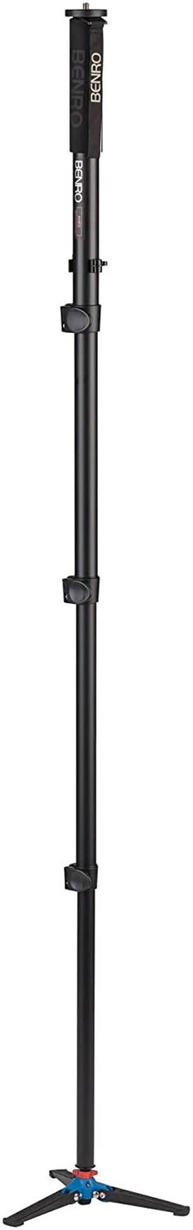 Alt view image 14 of 20 - Benro A48FD Series 4 Aluminum Monopod with 3-Leg Locking Base A48FD