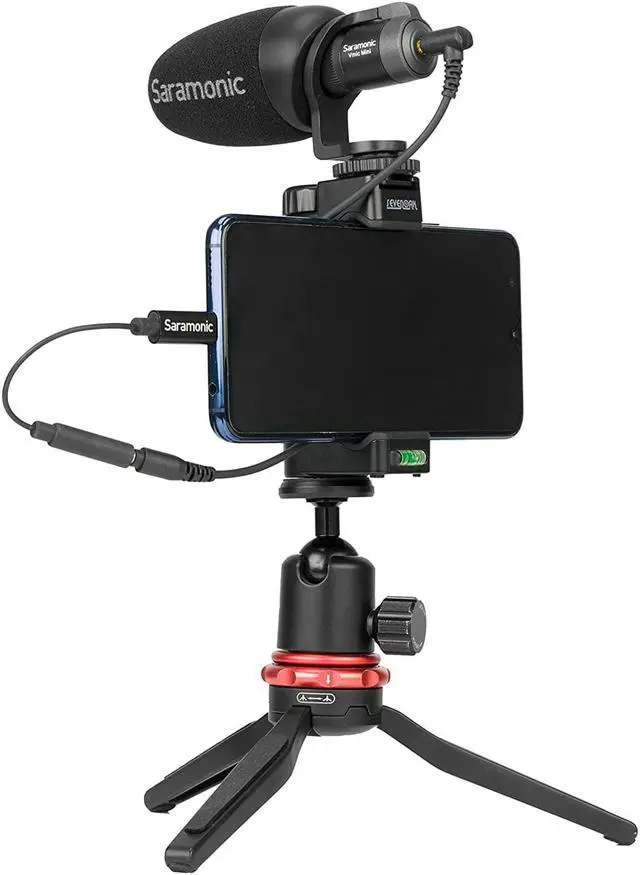 Alt view image 3 of 14 - Saramonic 3" Short USB Type-C Male to Female 3.5mm TRS Adapter Cable SR-C2003