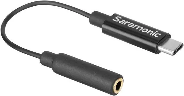 Main image of Saramonic 3" Short USB Type-C Male to Female 3.5mm TRS Adapter Cable SR-C2003
