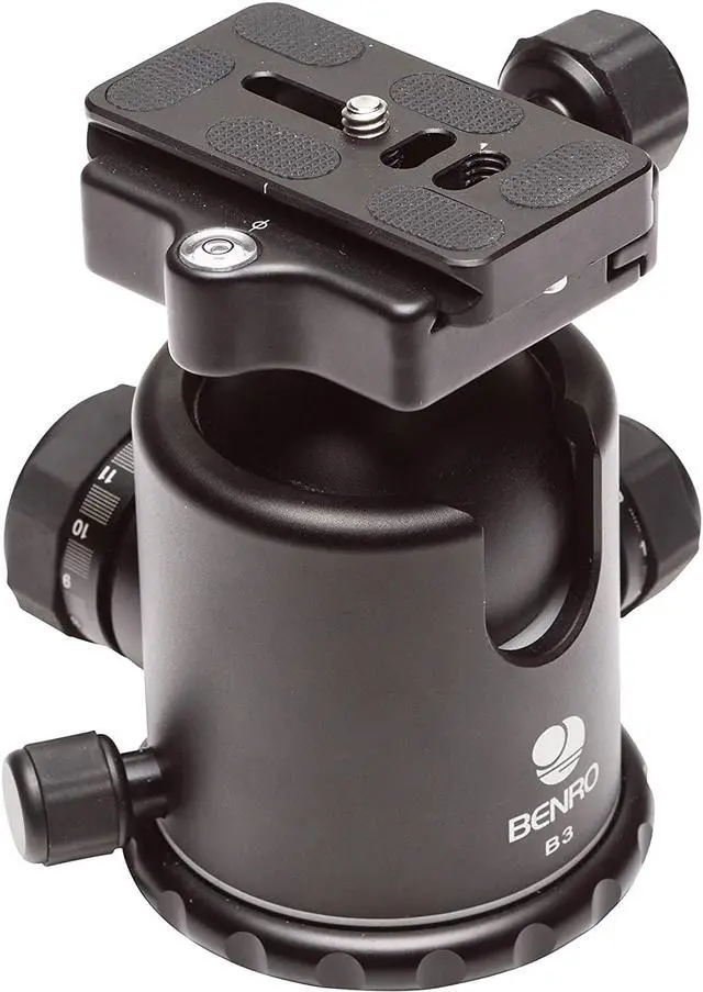 Alt view image 5 of 10 - Benro B-Series Double Action Ballhead - B-3 & PU-60 Quick Release Plate