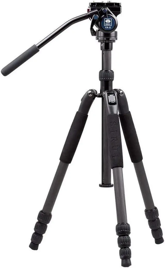 Alt view image 5 of 11 - Sirui T-024S Light Carbon Fiber Tripod with VA-5 Ultra Compact Fluid Video Head