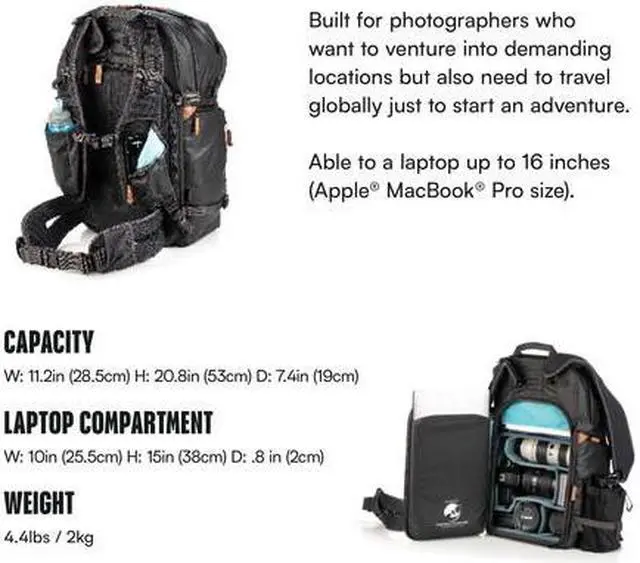 Alt view image 5 of 20 - Shimoda Explore V2 35 Camera Backpack & V2 Medium DSLR Core Insert Black 520-160