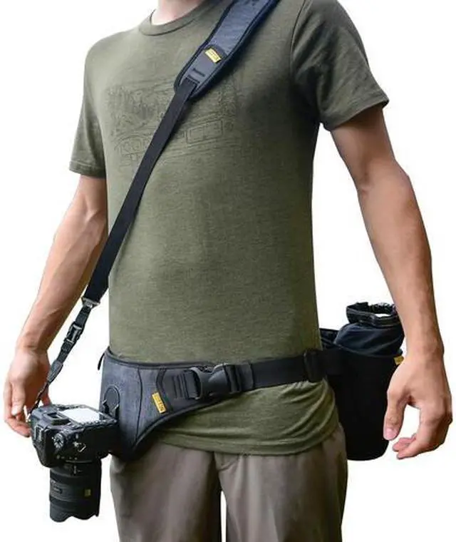Alt view image 2 of 10 - Cotton Carrier 500CBS SlingBelt 1-Camera Carrying Harness with Tether