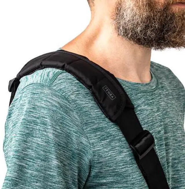 Alt view image 3 of 6 - Tenba Tools Memory Foam Shoulder Strap 2-inch (5 cm) Black (636-650)