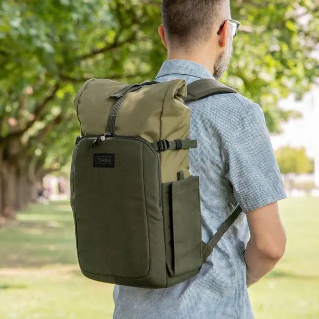 Alt view image 5 of 14 - Tenba 637-734 Fulton V2 14L Backpack Tan/Olive