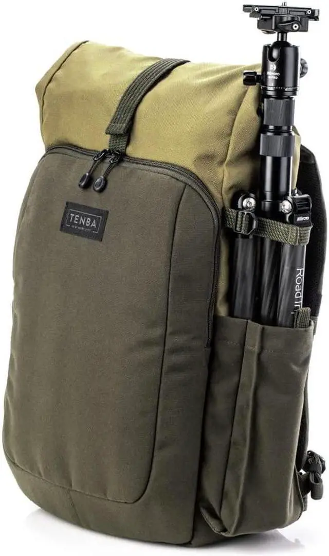 Alt view image 13 of 14 - Tenba Fulton V2 16L Backpack for Mirrorless or DSLR Camera, Tan/Olive #637-737