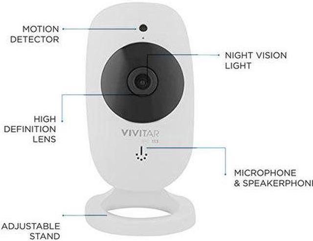 Alt view image 7 of 9 - Vivitar 2 Pack IPC-113 1080p HD Wi-Fi Smart IP Camera with Wide Angle Lens White