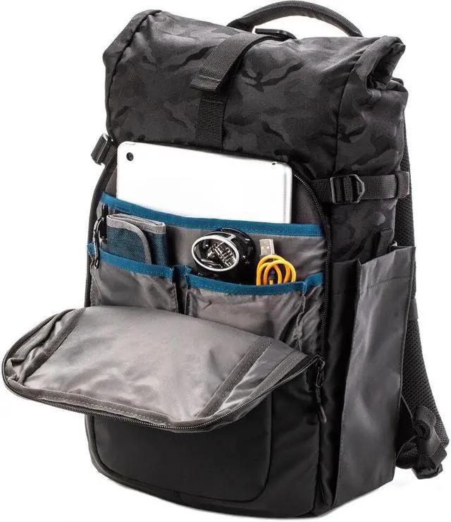 Alt view image 7 of 15 - Tenba Fulton V2 16L Backpack for Mirrorless or DSLR Camera, Black/Black Camo