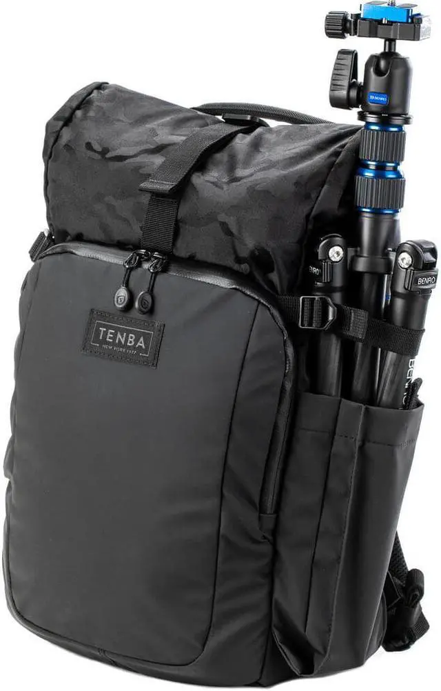 Alt view image 10 of 15 - Tenba Fulton V2 16L Backpack for Mirrorless or DSLR Camera, Black/Black Camo