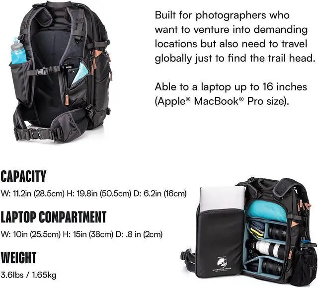 Alt view image 2 of 14 - Shimoda Designs Explore v2 30 Photo Backpack Black 520-154 *No Core Unit*