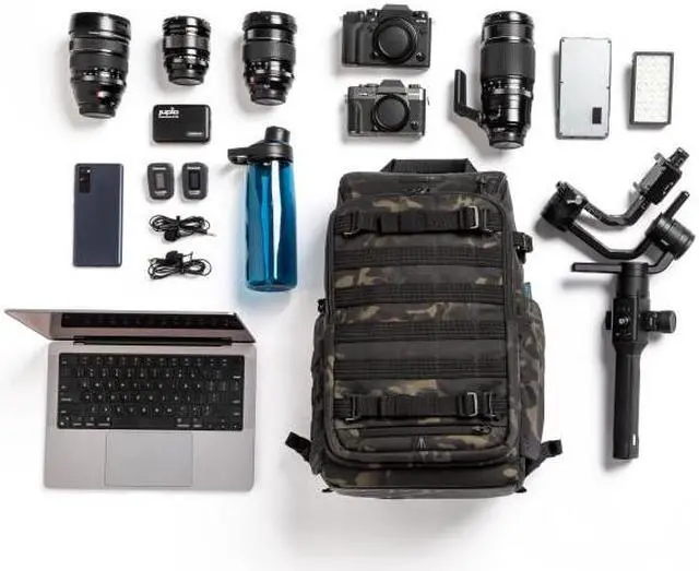 Alt view image 6 of 13 - Tenba Axis V2 20L Camera and Laptop Backpack, MultiCam Black #637-755