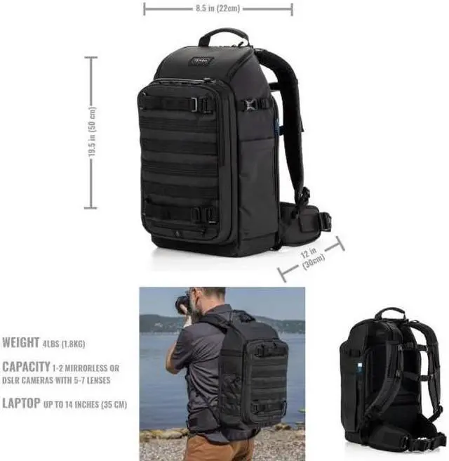 Alt view image 2 of 13 - Tenba Axis V2 20L Camera and Laptop Backpack, Black #637-754