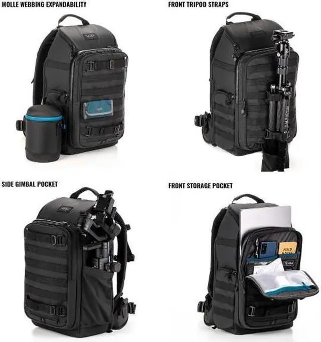 Alt view image 5 of 13 - Tenba Axis V2 20L Camera and Laptop Backpack, Black #637-754