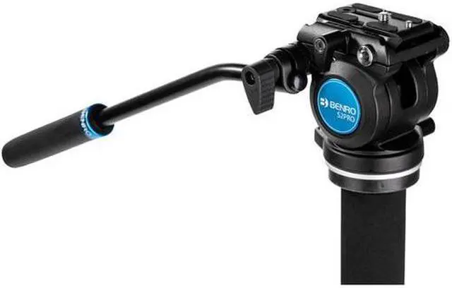 Alt view image 8 of 9 - Benro A38FD Classic Aluminum Video Monopod with S2 PRO Flat Base Video Head