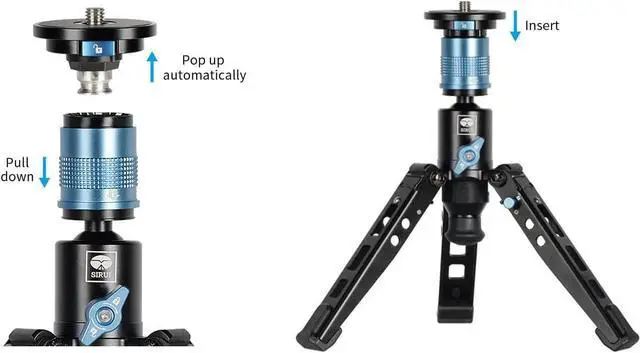 Alt view image 6 of 14 - Sirui P36-Kit Tripod Base with Adapter for P-306 and P-326 Monopods
