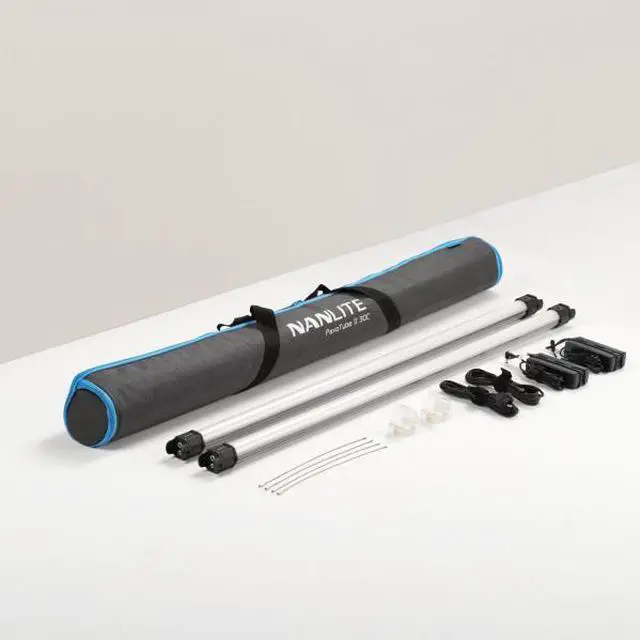 Main image of Nanlite 2x PavoTube II 30C 4' LED RGBWW Tube Light AC Mount Case PT30C2KIT
