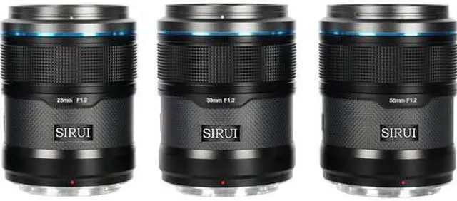 Alt view image 2 of 14 - Sirui Sniper f/1.2 Autofocus 3-Lens Set 23mm 33mm 56mm (Sony E, Black) AS-3S-EB