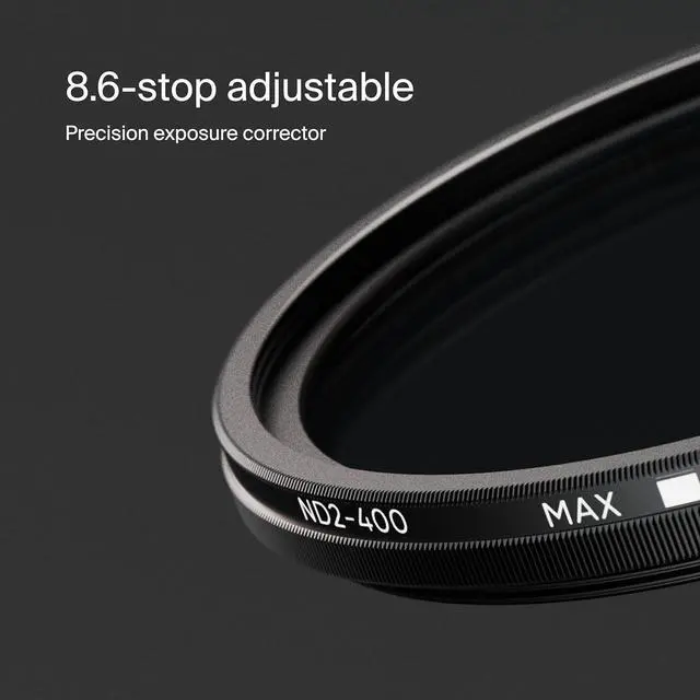 Alt view image 4 of 15 - Urth 82mm ND2-400 Variable ND Lens Filter 1-8 (6 Stop Range) UNDX400ST82