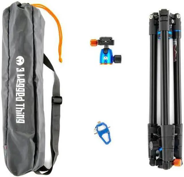 Alt view image 7 of 14 - 3 Legged Thing Patti 2.0 Flip Lock Tripod with AirHed Mini - Blue (PATTIBLUE2.0)
