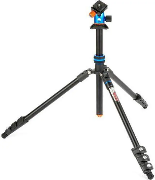 Alt view image 3 of 14 - 3 Legged Thing Patti 2.0 Flip Lock Tripod with AirHed Mini - Blue (PATTIBLUE2.0)