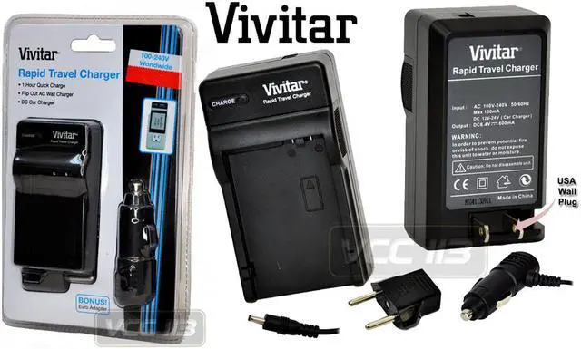Alt view image 6 of 9 - Vivitar 1 Hour Rapid Charger for Nikon EN-EL15 Battery