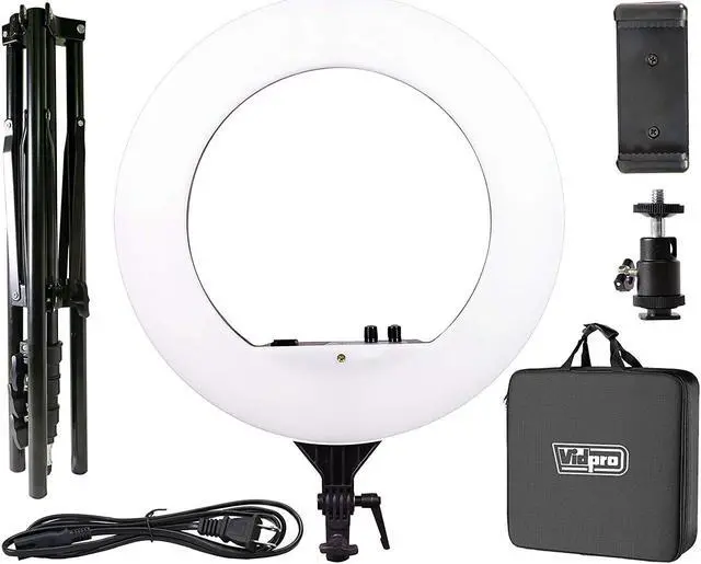 Alt view image 4 of 20 - Vidpro RL-18 LED 18 Inch Ring Light Kit with Stand and Case