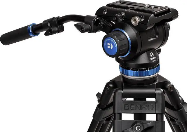 Alt view image 9 of 20 - Benro Tripod Kit A673TMBS8PRO w/ S8 PRO Video Head 75mm Bowl 3/8"-16 Thread