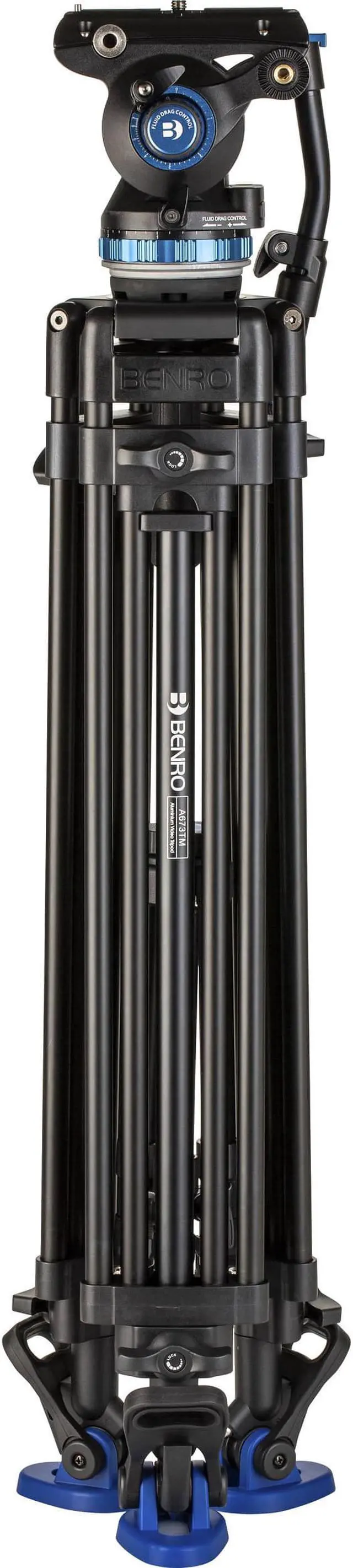 Alt view image 7 of 20 - Benro Tripod Kit A673TMBS8PRO w/ S8 PRO Video Head 75mm Bowl 3/8"-16 Thread