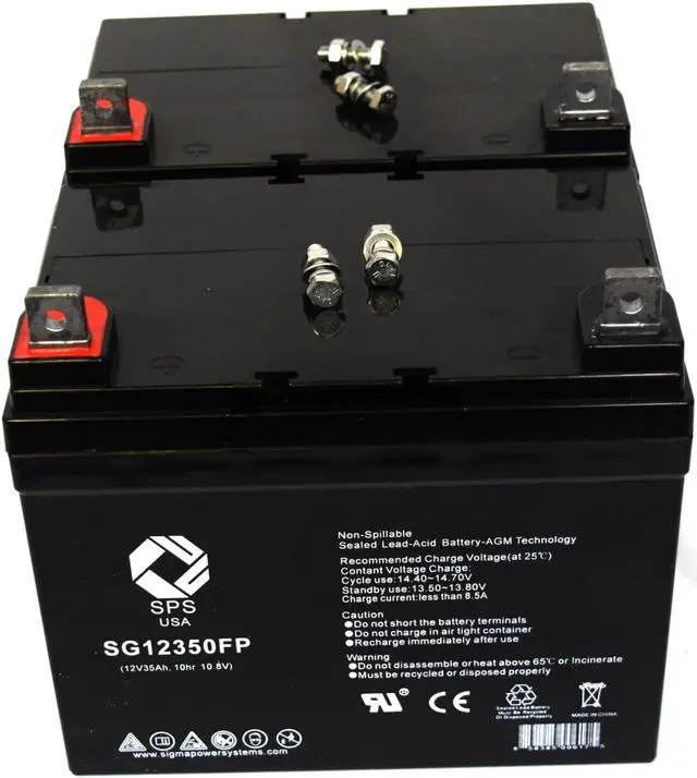 Main image of SPS Brand 12V 35Ah Replacement battery for Pride Mobility Jazzy Select GT (2 PACK)