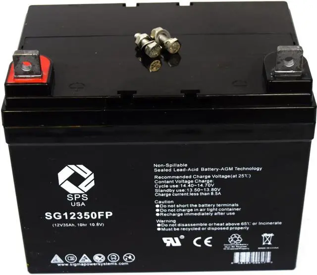 Main image of SPS Brand 12V 35Ah Replacement battery for  Merits  Products P170 HD Folding Power Wheelchair