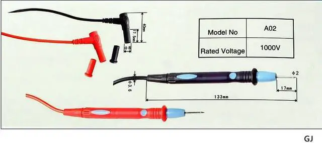 Alt view image 3 of 4 - ELECALL A02 Needle Tip Probe Test Leads Pin Hot Universal Digital Multimeter Multi Meter Tester Lead Probe Wire Pen Cable 17mm