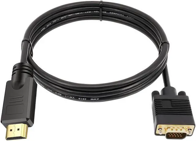 Alt view image 2 of 5 - HDMI to VGA,  Unidirectional Gold Plated HDMI to VGA Cable Compatible with Computer, PS3, PC, Monitor, Projector, HDTV, Raspberry Pi, Roku, Xbox, etc. 3 ft.