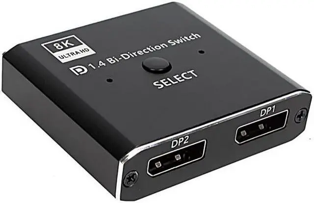 Main image of DisplayPort Switch 8K Splitter, Plug & Play, One-Button Switching, Bidirectional Display Port Switcher Box 2 in 1 Out/ 1 in 2 Out, 8K@60Hz, 4K@120Hz, 1080P@240Hz for PC Monitor Laptop