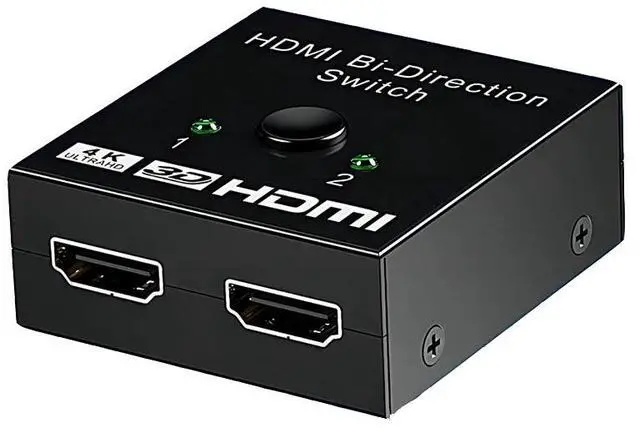 Main image of Kirzi HDMI Switch 4K@60Hz Bi-Directional HDMI Splitter 2 in 1 Out Switcher with UHD 3D HDR, Compatible with PS5, PS4, Xbox Series X/S, Roku, Fire Stick, Black