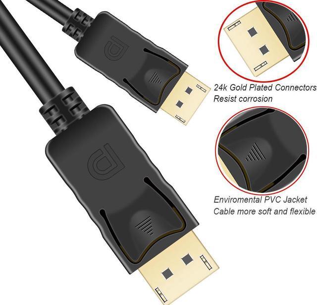 Alt view image 7 of 7 - kirzi DisplayPort Cable,DP Cable 15ft(5m)[4K@60Hz, 2K@165Hz,], Display Port Cable 1.2 High Speed DisplayPort to DisplayPort Cable Compatible well with Laptop, PC, Gaming Monitor 15 ft.