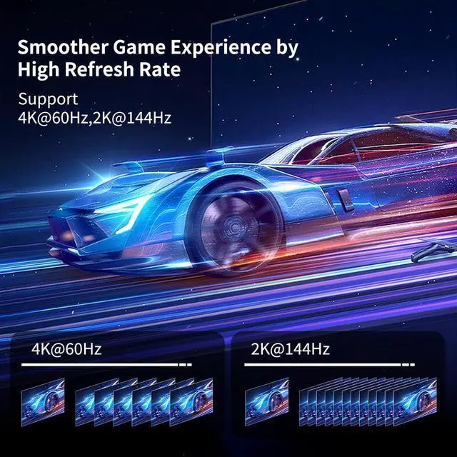 Alt view image 4 of 6 - 4K DP to HDMI Cable 15ft Uni-Directional cable adapter, support 4K@30Hz, 2K@60Hz, 1080P Full HD Compatible with Dell Monitor, Projector 15ft