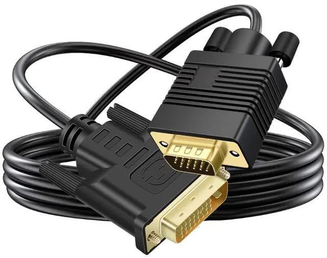 Main image of DVI to VGA Cable 25Ft(8m) DVI 24+1 DVI-D M to VGA Male Gold Plated 1080P with Chip Active Adapter Converter Cable for PC-DVD-Monitor-HDTV-Laptop- Projector 25ft