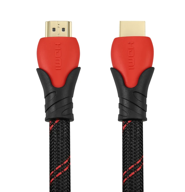 Alt view image 2 of 4 - A-tech Series Red&black - High Speed Hdmi Cable 6ft(2m) Is a Hdmi Cable with Nylon Mesh Type a to Type a Hdmi Cable 2.0 ,This Hdmi Cable 4k for Apple Tv Supports 3d&1080p,hdmi 1.4, Ethernet & Audio Re