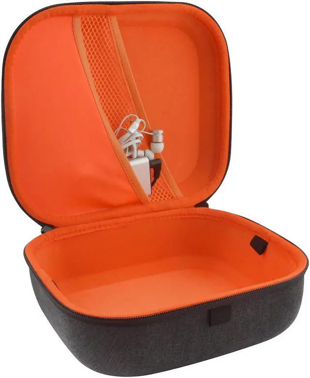 Alt view image 2 of 9 - Geekria Shield Headphones Case Compatible with Sennheiser HD400PRO, HD 560S, HD598, HD 599SE, HD280PRO, HD 600 Case,  Replacement Hard Shell Travel Carrying Bag with Cable Storage (Silver)