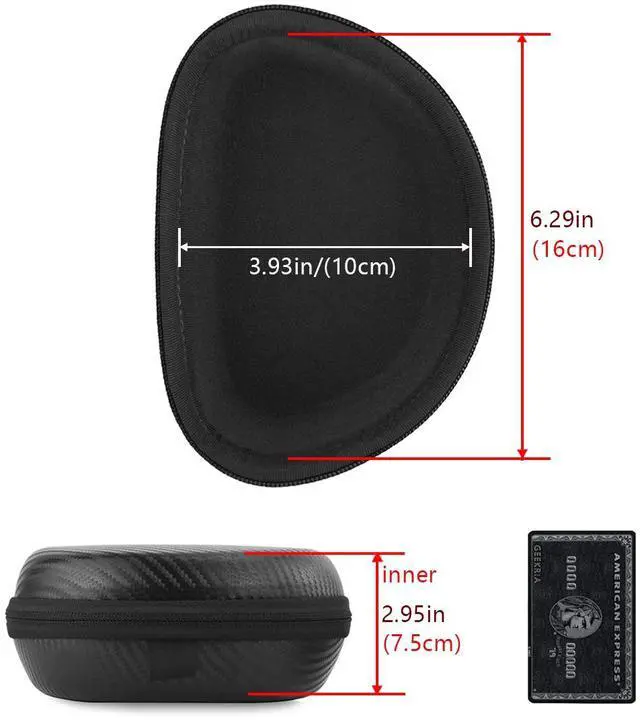 Alt view image 4 of 6 - Geekria Shield Case Compatible with Logitech H600, H800, H900 Headphone, Replacement Protective Hard Shell Travel Carrying Bag with Cable Storage (Black)