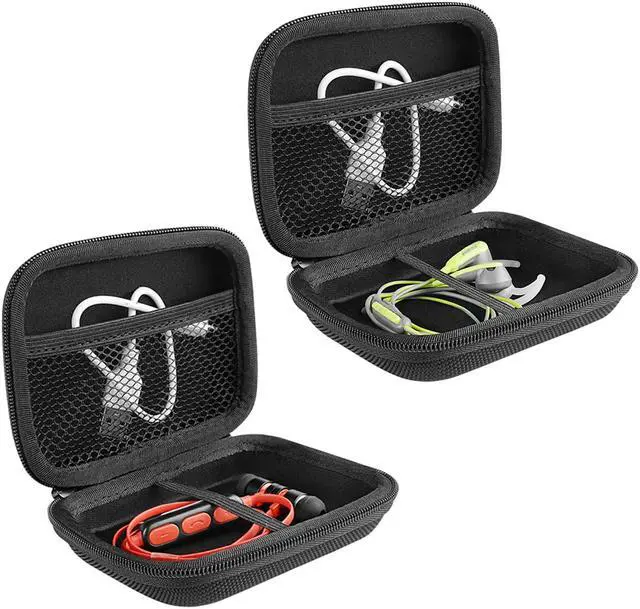 Alt view image 6 of 9 - Sports Wireless Bluetooth Headset Carrying Case, Fit Jabra, Sony, Powerbeats, JayBird, iSport / Sweat Proof Workout Earbuds Carrying Case with Space for Cable, Charger, Parts and Accessories (Black)