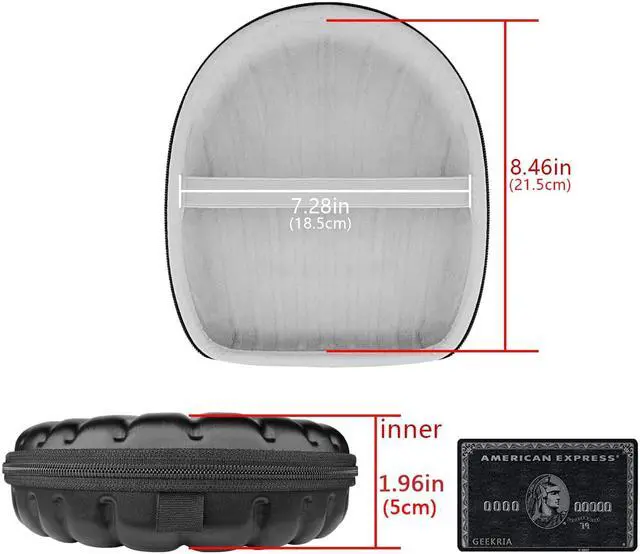 Alt view image 4 of 6 - Geekria Shield Case Compatible with B&O H95, H9i, H9, H8, H7 H6, H4, H2 Bang & Olufsen Headphones, Replacement Protective Hard Shell Travel Carrying Bag with Room for Accessories (Black)